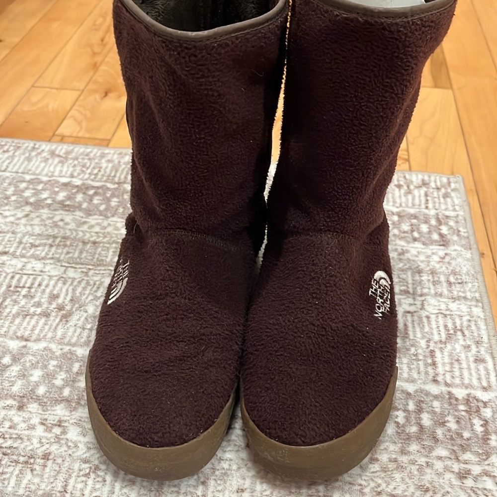 The North Face Dark Brown Fleece Mid-Calf Booties